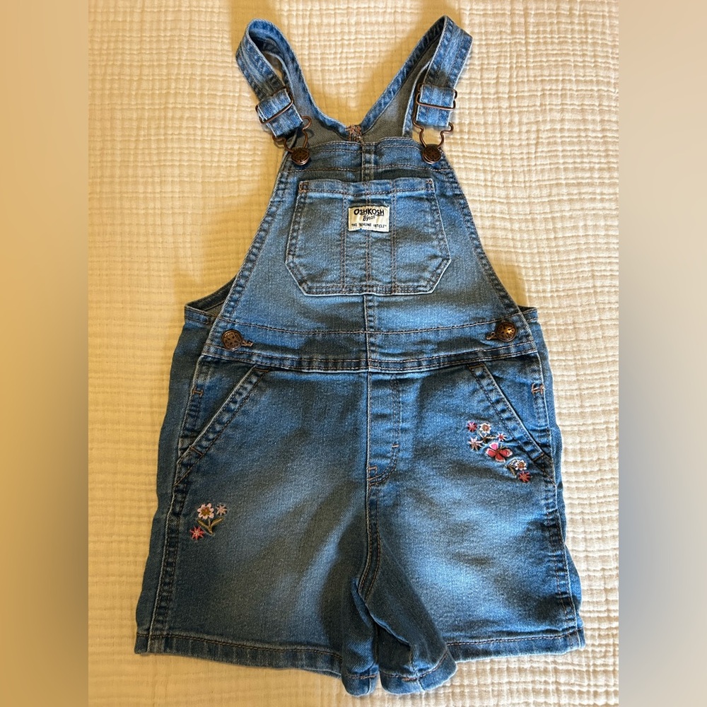 4T girls OshKosh B'gosh Blue Denim Kids Overalls